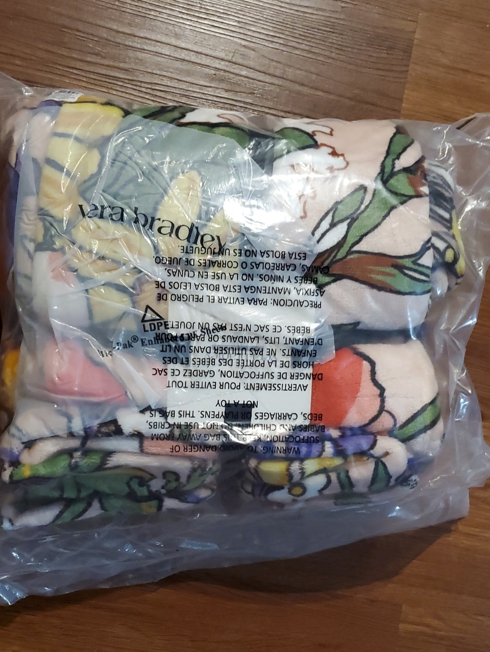 Vera Bradley Pastel Floral Plush Throw - Pink, Yellow, Green, Blue